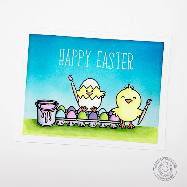 Sunny Studio: A Good Egg Easter Card by Melissa Bowden.