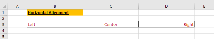 एक्सेल में हॉरिजॉन्टल अलाइनमेंट (horizontal-alignment-in-excel)