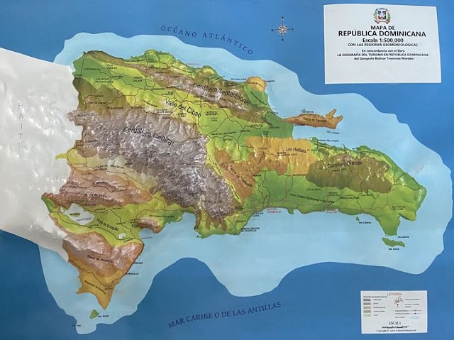 Nuevo Mapa de Nuestro País Republica Dominicana por el Geógrafo Bolívar Troncoso