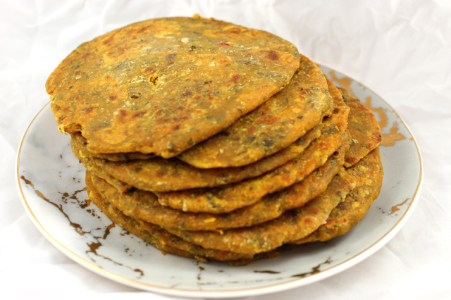 Skillet-Fried Flatbread with Lentils and Fenugreek