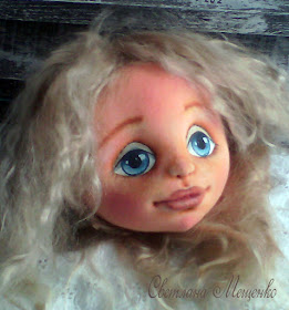 текстильная кукла с объемным личиком