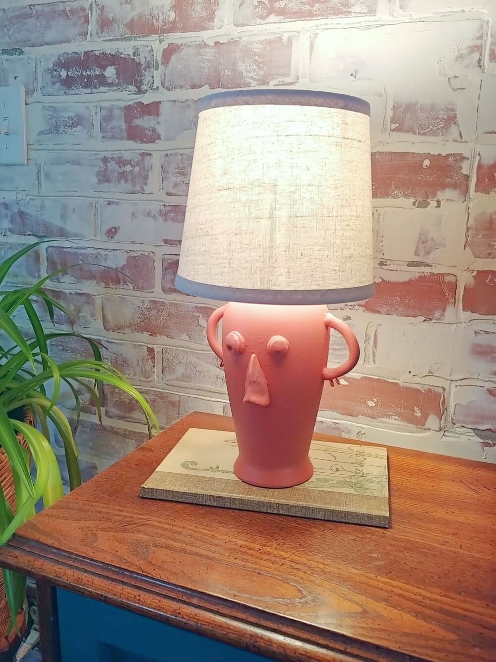 Upcycled Lamp - Urban Outfitters Knockoff Face Lamp