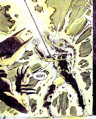 Batman #255, Batman watches in horror as a werewolf is hit by lightning, Neal Adams art