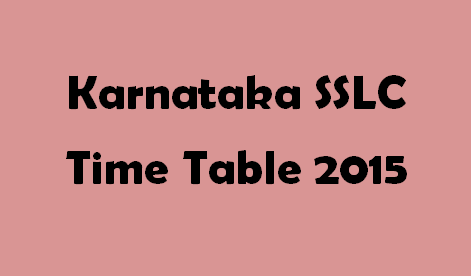 Karnataka SSLC Time Table 2015 Logo