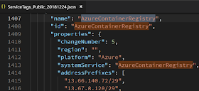 service public ip by Azure Container Registry