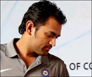 MS Dhoni in brown