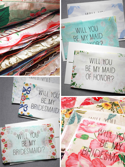 Handkerchief Wedding Party Invitations How cool are these