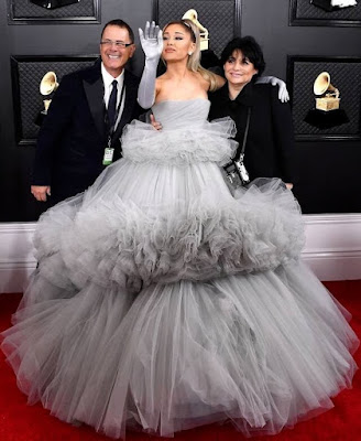 Ariana Grande with her father and mother