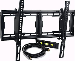 VideoSecu Mounts Tilt TV Wall Mount Bracket for Most 23- 75 Samsung, Sony, Vizio, LG, Sharp LCD LED Plasma TV with VESA 200x100 400x400 to 600x400mm, Bonus HDMI Cable and Bubble Level MF608B BBM