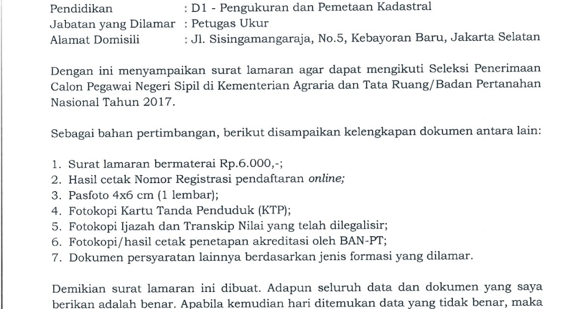 Contoh Surat Penerimaan Pegawai - Contoh Surat