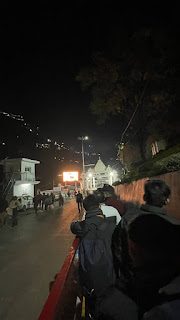 Pilgrims waiting to go inside Badhganga  temple