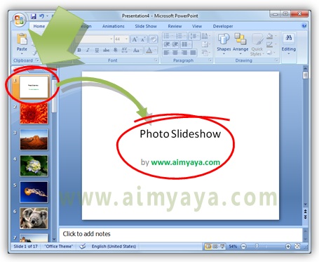 Pada beberapa aplikasi untuk photo atau gambar Cara Membuat Foto Slideshow dengan Powerpoint