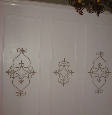 textured stencils using spackle