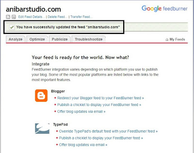 Cara mudah dan lengkap Membuat RSS Feed blog di feedburner - seo Terbaru | anibarstudio.com