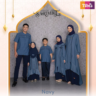 Koleksi Terbaru  Sarimbit Nibras Family Estela Navy