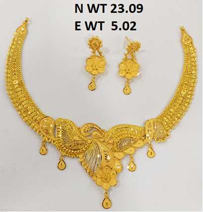 Light Weight Bengali Necklace Designs, fancy katai work bengali design, samanta jewellers designs,light weight gold necklace choker gift purpose wedding