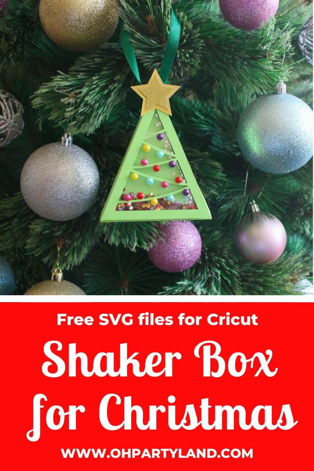 shaker christmas box svg file for cricut