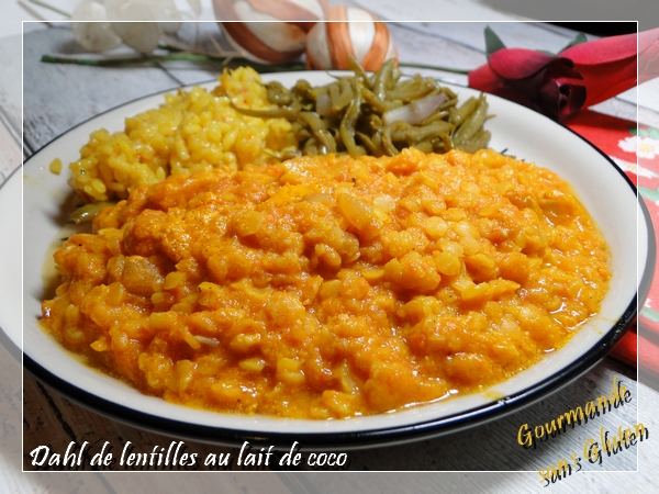 Dahl de lentilles corail au lait de coco