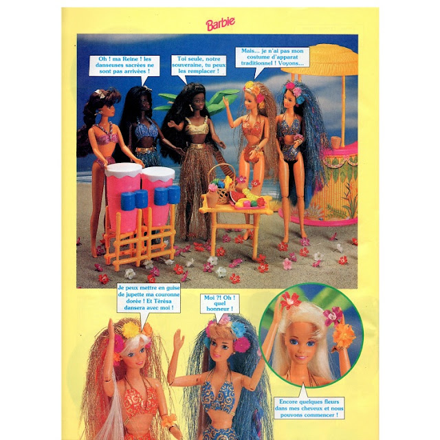 Cinquième page du roman-photos de Barbie chevelure magique.