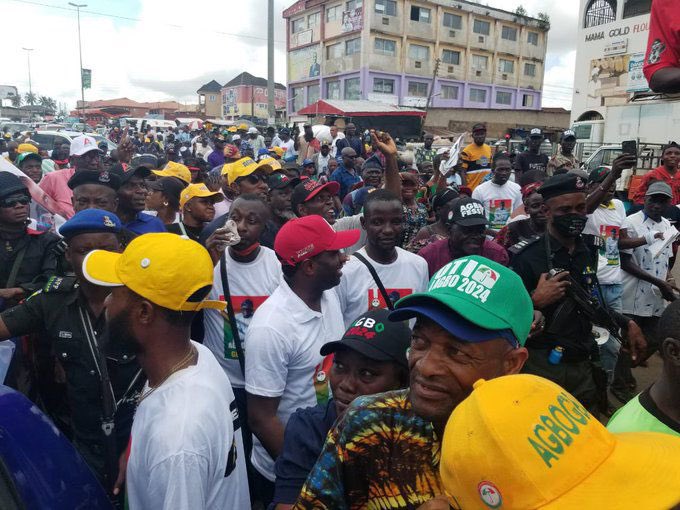 Akure in Solidarity Walk for Agboola Ajayi ahead of Tomorrow’s official Campaign Flag Off