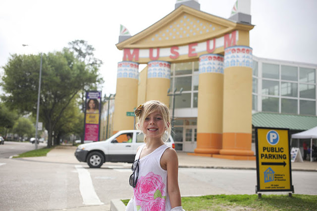 Little girl about to enter the Children's Museum of Houston