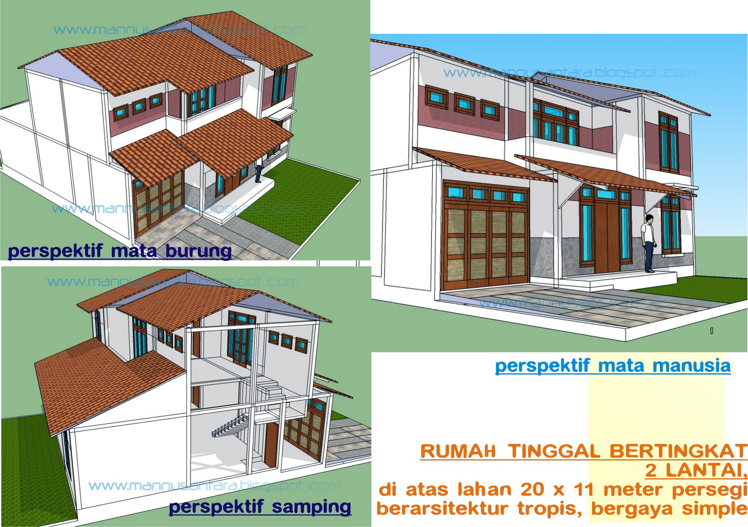 Contoh Desain Rumah Tingkat Sederhana - Desain Rumah 