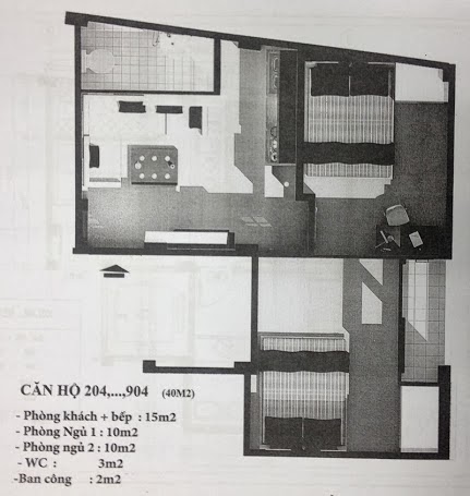 căn hộ 40m2 chung cư mini giáp nhất