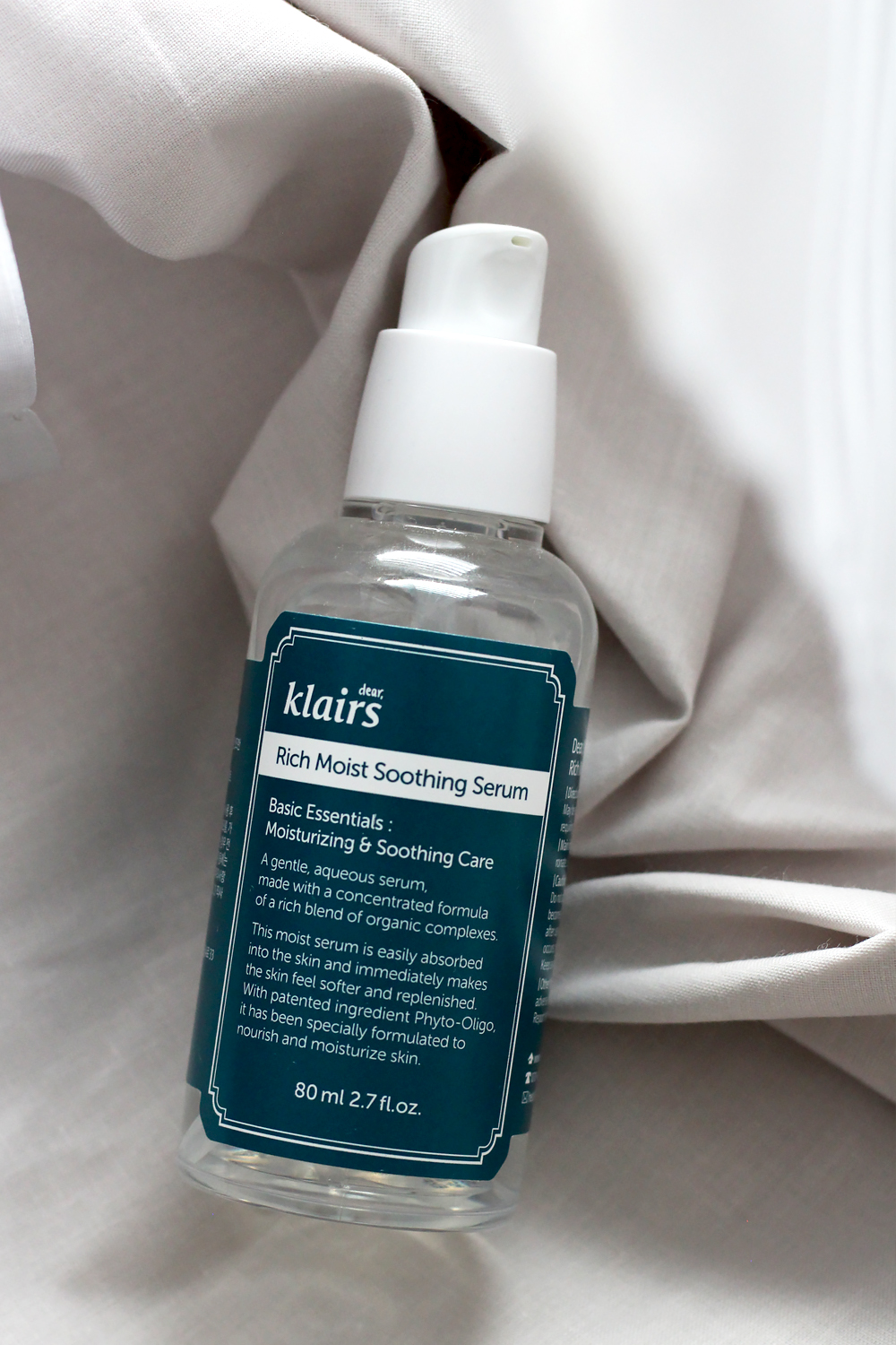 klairs rich moist soothing serum, recenze, zkušenosti, korejská kosmetika