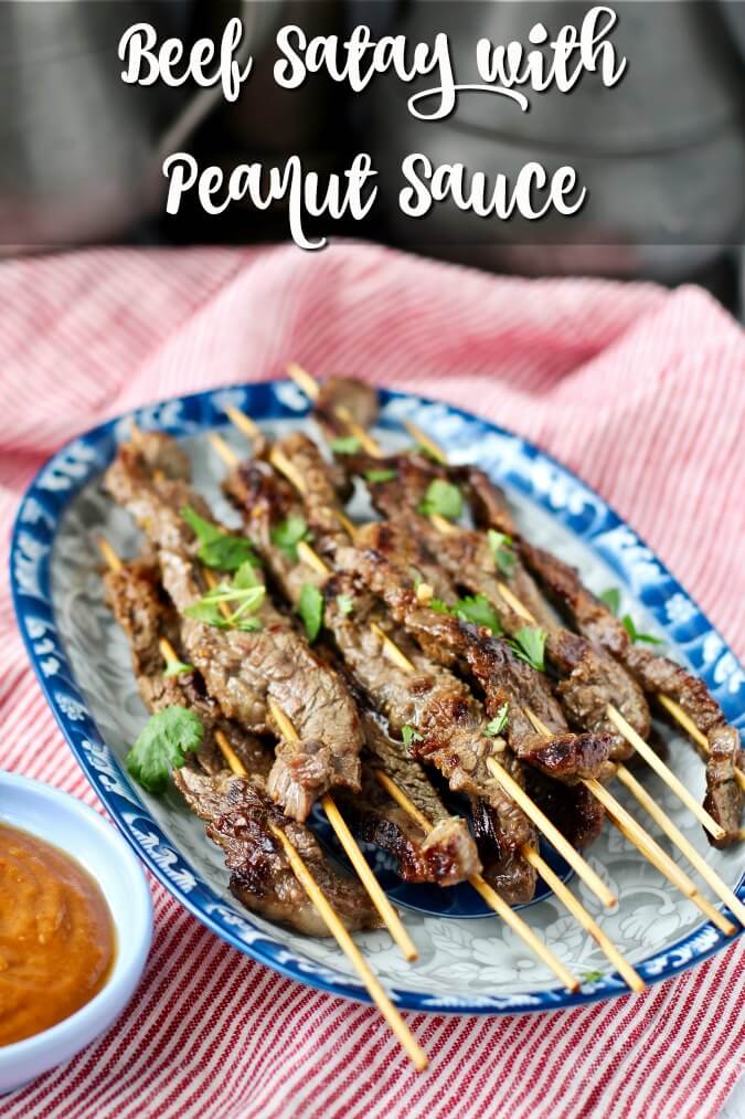 Grilled Beef Satay with Peanut Sauce