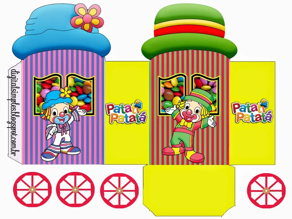 Funny Clowns: Princess Carriage Shaped Free Printable Boxes.