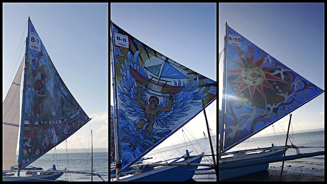 painted sails at the Iloilo Paraw Regatta