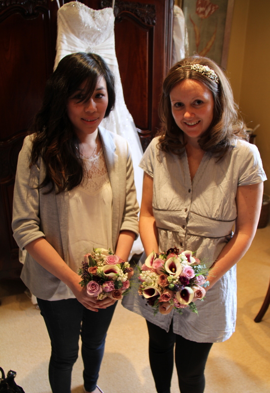The Bridal bouquets were created from a delicious selection of spring blooms