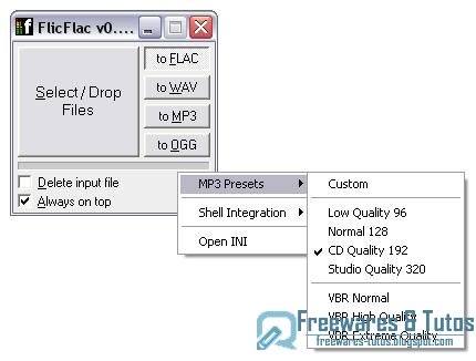 FlicFlac Audio Converter : un convertisseur audio portable