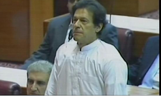 Imran Khan taking oath in national assembly