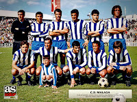 C. D. MÁLAGA - Málaga, España - Temporada 1971-72 - Deusto, Montero, Arias, Martínez, Monreal y Viberti; Álvarez, Migueli, Roldán, Conejo y Pons - 7º clasificado en la Liga de 1ª División, con Janos Kalmar de entrenador, sustituido por Carmona Ros en la jornada 28