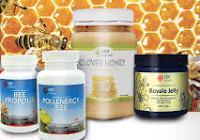 pollen, propolis, royal jelly, clover honey