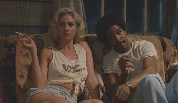 Brittany Snow e Kid Cudi como Bobby-Lynne e Jackson no filme 'X: A Marca da Morte'