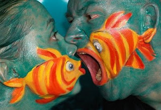 Koi Fish Face Body Painting