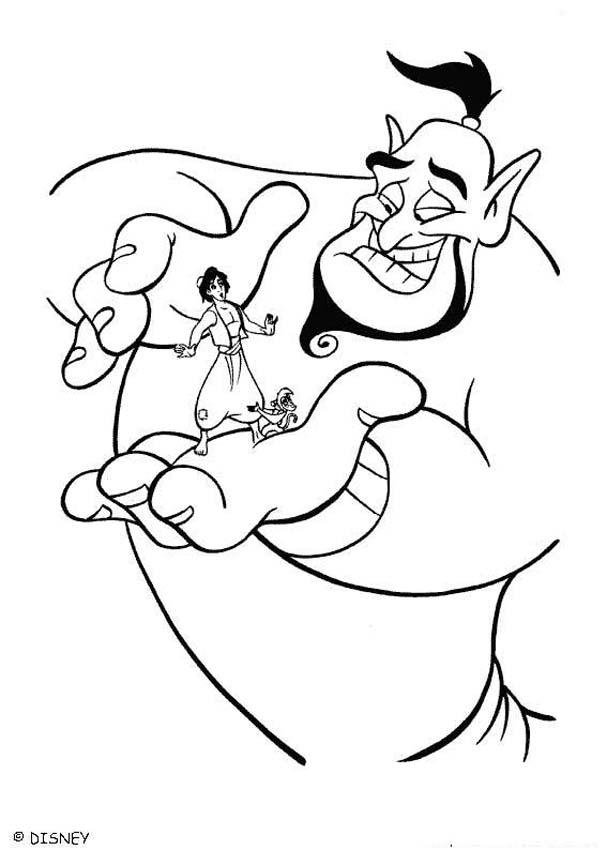 Aladdin Coloring " Genie " Free Printable