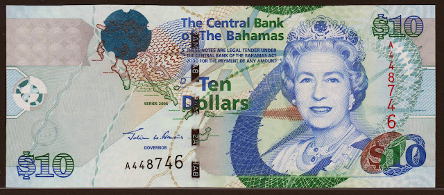 Bahamas Banknotes 10 Dollars banknote 2005 Queen Elizabeth II