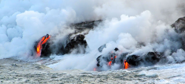 Molten Lava Flowing from Kilauea Lava Hike - Big Island, Hawai'i