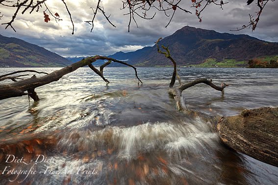 Herbststurm am Zugersee am Chiemen