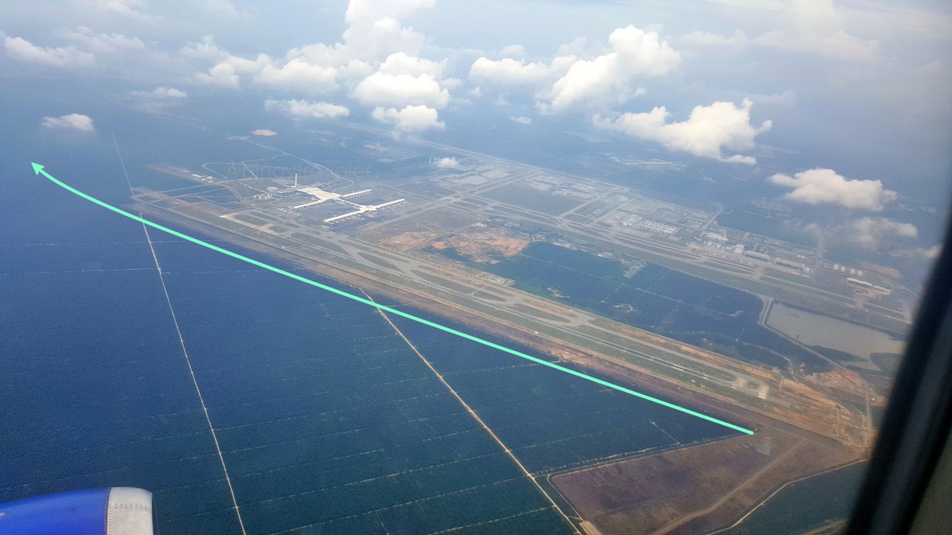 KLIA 2 takeoff path