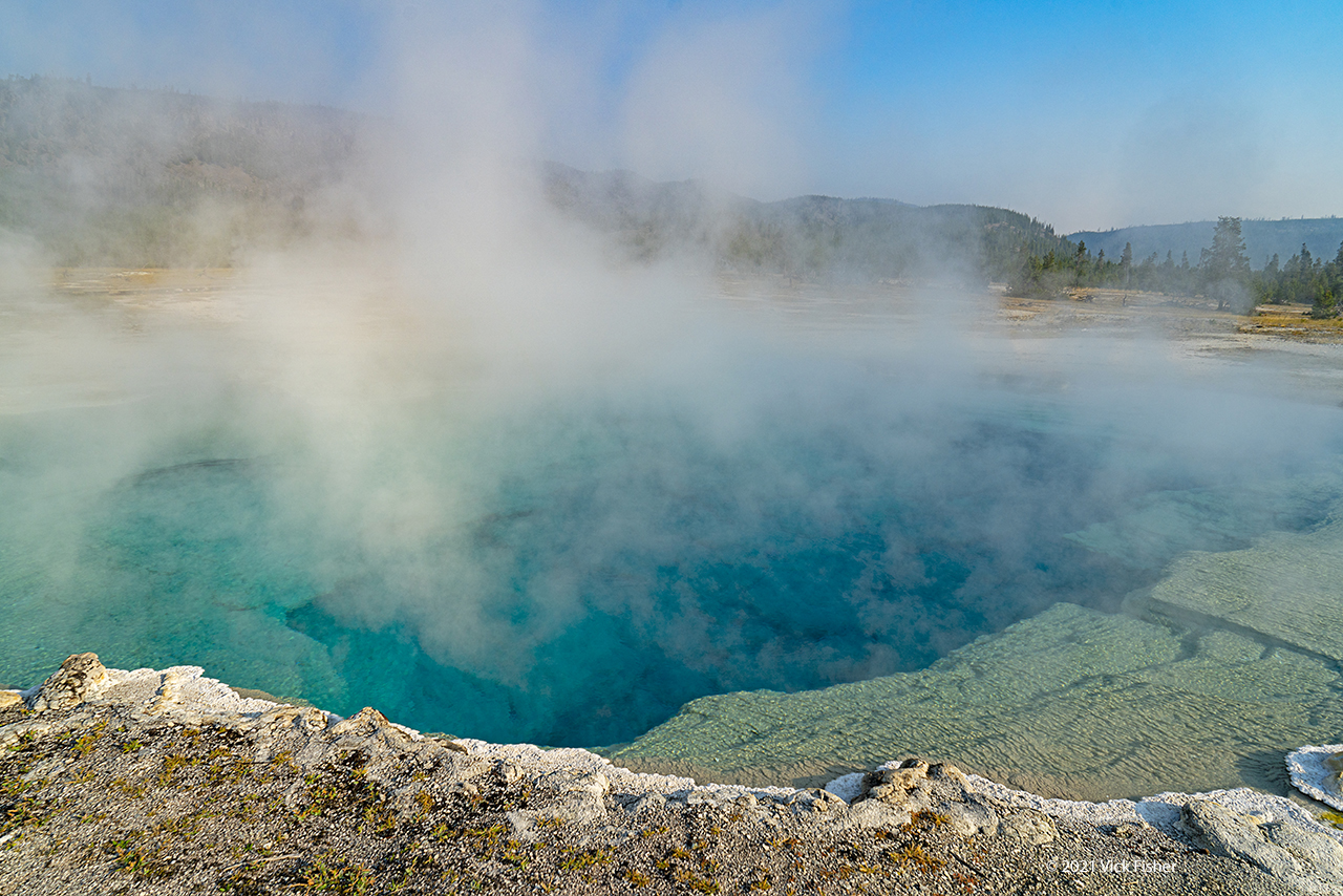 Yellowstone National Park spring water colorful Copyright Vick Fisher 2021