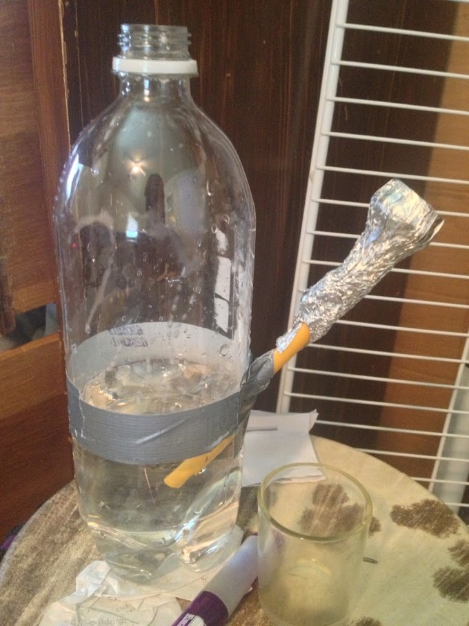 How to make a water bottle bong at home