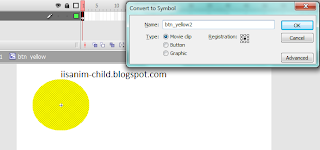 Membuat tombol Movie clip pada adobe flash cs3