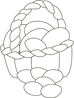 easter eggs in basket coloring pages