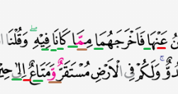 Tajwid Surat Al Baqoroh Ayat 36 45 Masrozak Dot Com