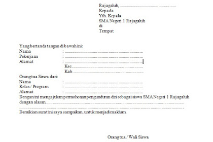 Contoh Surat Pengunduran Diri Dari Sekolah Sebagai Guru Tk - 3 Contoh