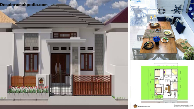 Desain dan Denah Rumah  Minimalis  Ukuran 8  x  10  Meter 